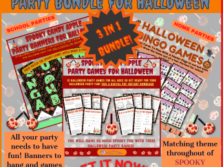 Spooky Candy Apple Party Bundle For Halloween