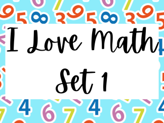 I Love Math - Addition Problems for Young Learners - Set 1