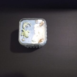 Candle One of a kind Ocean inspired art lottery candle 4 pounds Soy wax;
