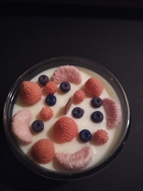 Lottery Candle Fruit and yogurt soy wax candle bowl with wooden wick - Image 7