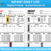 Infant Daily Log Printable Report Tracker