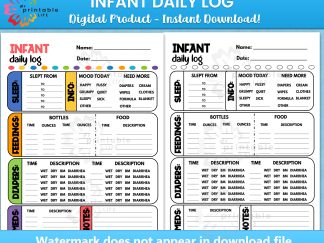 Infant Daily Log Printable Report Tracker