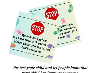 Safety Sign for Your Immunocompromised Child