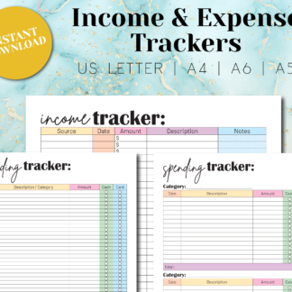 income & expense tracker printable