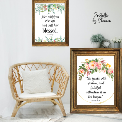 Proverbs 31 Prints, Virtuous Woman, Gift for Her, Gift for Mom - Image 2