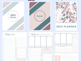 Simple Minimal Undated Planner | 3 Cover Options | Printable