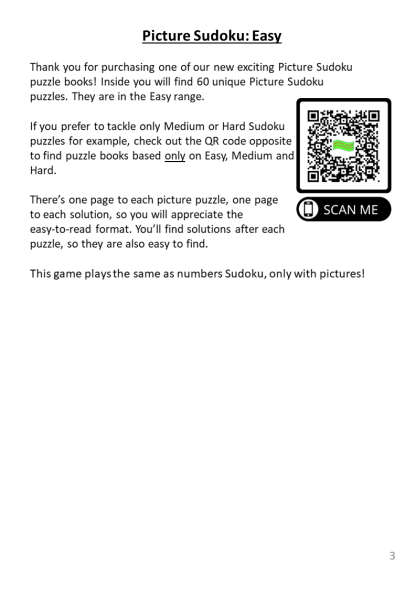 Instant Downloadable Sudoku PICTURE Puzzle Book for Adults. Easy Difficulty, 60 Puzzles in Total with Answers - Image 3