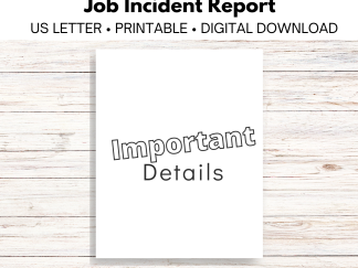 Job Incident Report
