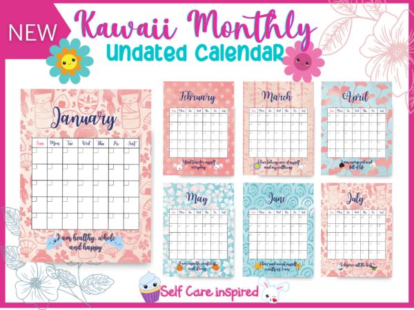 Kawaii Monthly Calendar - Undated - Image 6