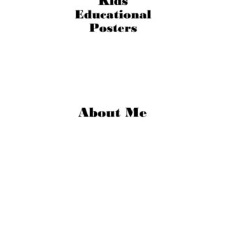Kids Educational Posters - About Me