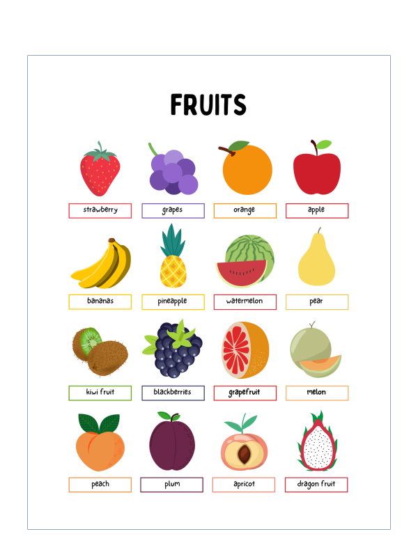 Kids Educational Posters - Fruits and Vegetables - Image 3