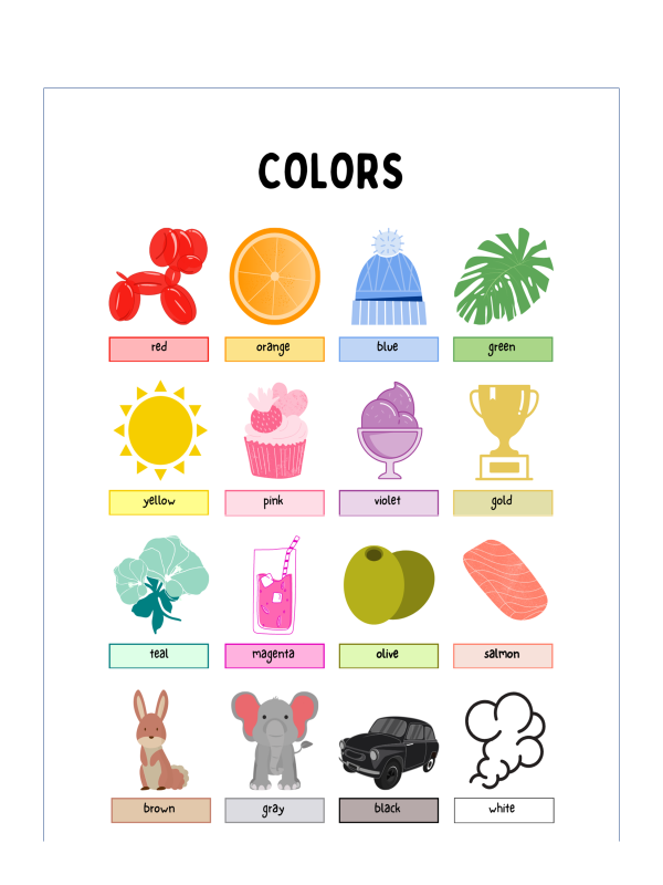 Kids Educational Posters - Shapes and Colors - Image 2