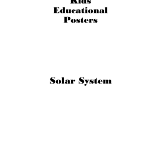 Kids Educational Posters - Solar System