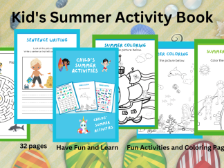 Kid's Summer Activity Coloring Book