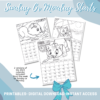 2023 Cute Kitten Coloring Calendar - Sunday AND Monday Start - Image 2