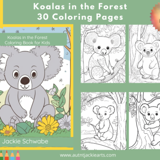 Koalas in the Forest Coloring Pages for Kids