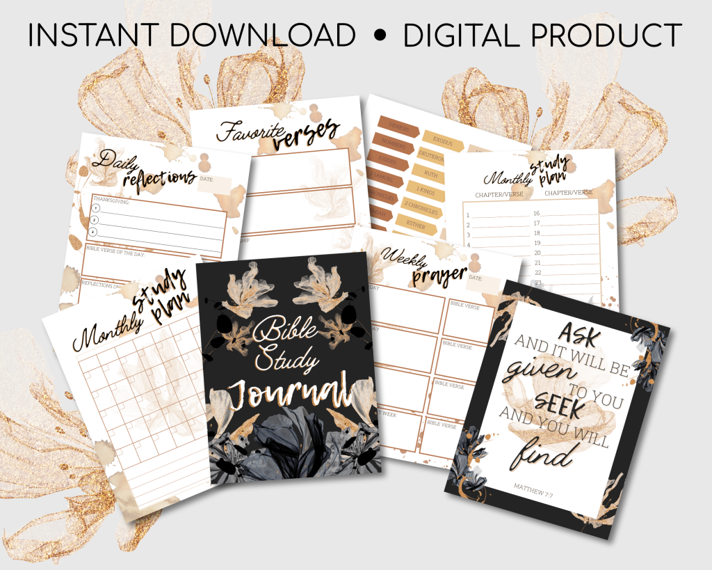 Printable Bible Journal - Bible Journaling Printable, Bible Planner ...