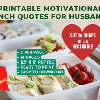 Printable Motivational Lunch Quotes for Husbands