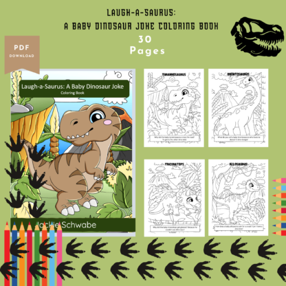 Baby Dinosaur Coloring Joke Book, Dino Coloring Book, Coloring Bundle, Dinosaur Coloring Pages for Kids, Printable Coloring Pages, Baby Dino