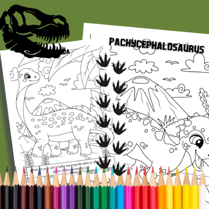 Baby Dinosaur Coloring Joke Book, Dino Coloring Book, Coloring Bundle, Dinosaur Coloring Pages for Kids, Printable Coloring Pages, Baby Dino - Image 4
