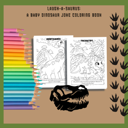Baby Dinosaur Coloring Joke Book, Dino Coloring Book, Coloring Bundle, Dinosaur Coloring Pages for Kids, Printable Coloring Pages, Baby Dino - Image 8