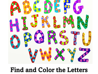 Learning My ABCs - Find and Color the Letter