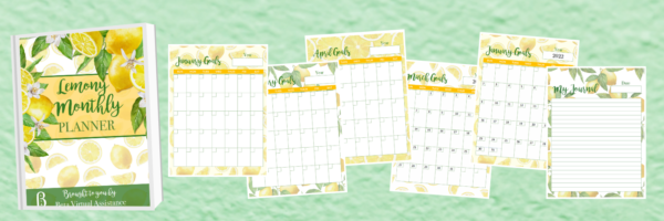 Lemon Fresh Monthly Planner - Image 2