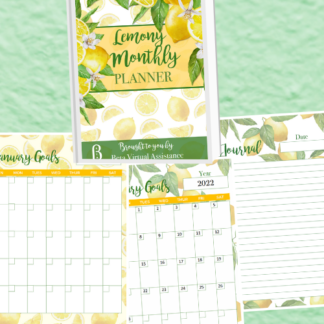 Monthly Calendar Lemon Theme