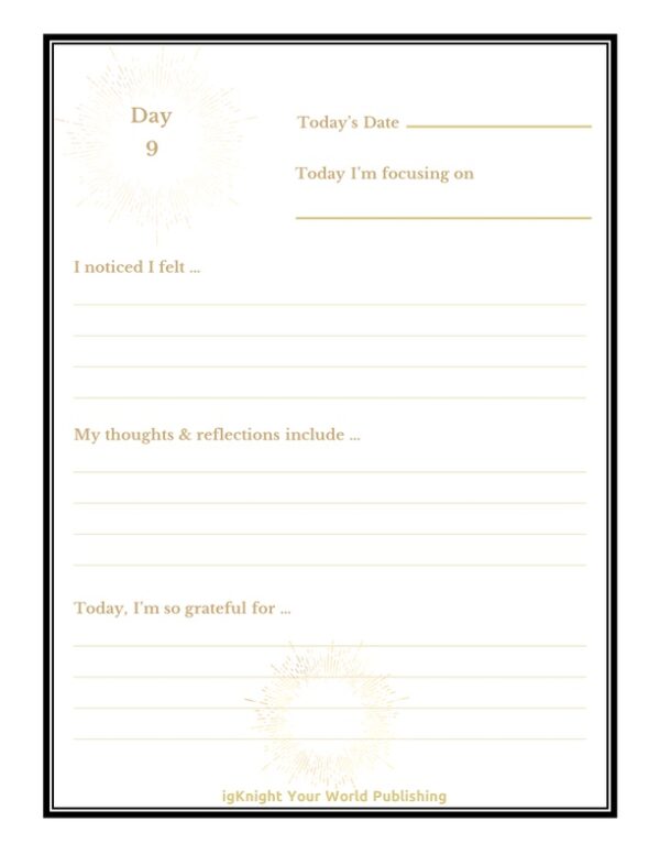 21 Days of Gratitude Journal (Black&Gold Border Edition) - Image 4