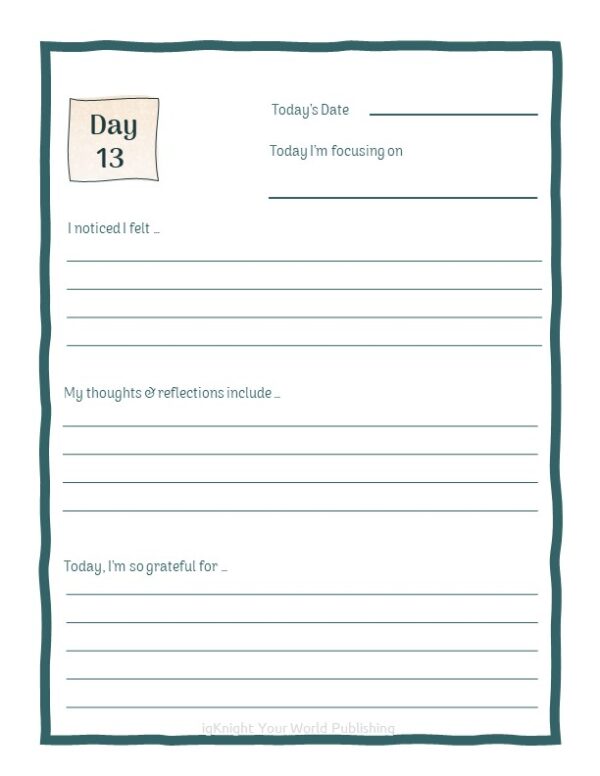 21 Days of Gratitude Journal (Plum & Green Border Edition) - Image 5