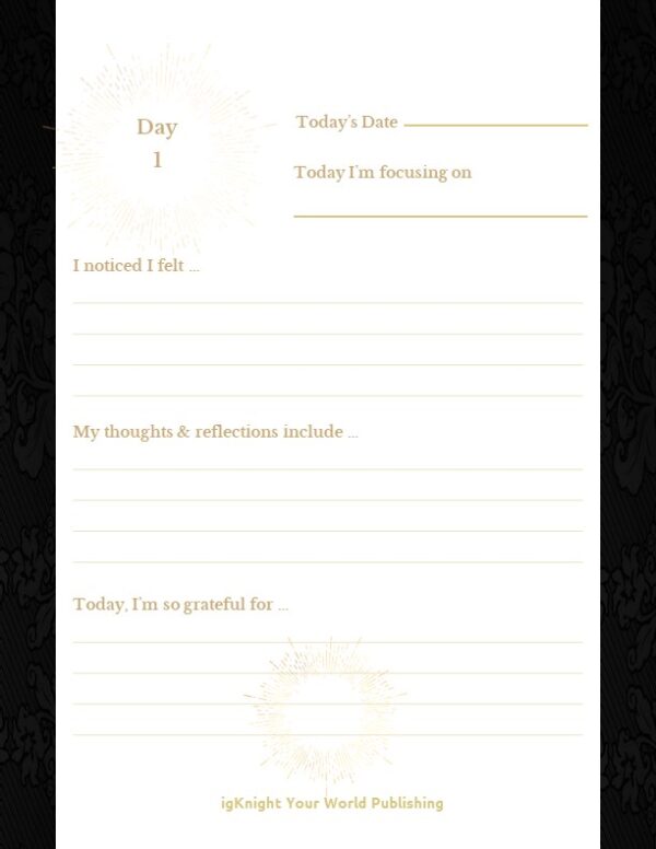 21 Days of Gratitude Journal (Golden Leaves Edition) - Image 5