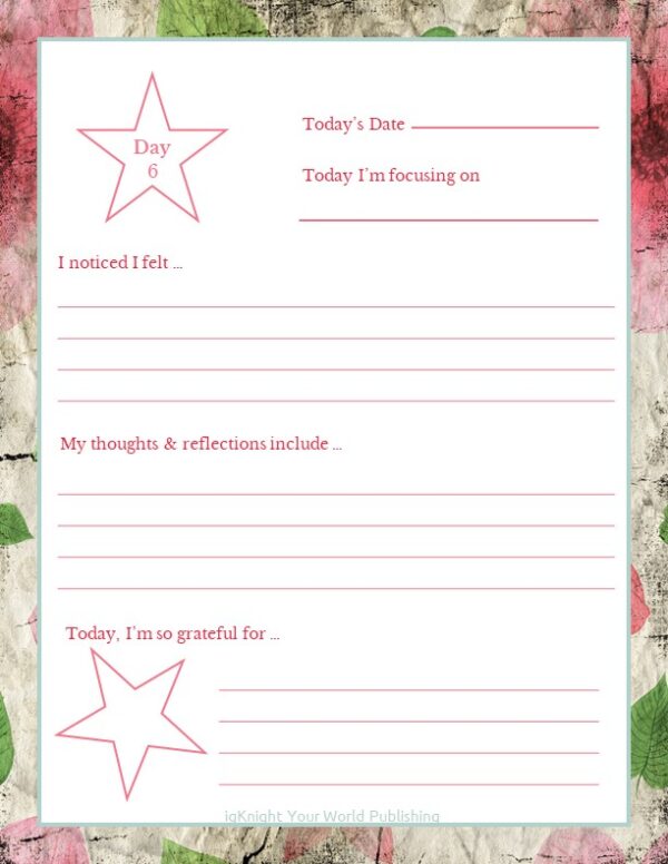 21 Days of Gratitude Journal (Floral Peach Backgrounds Edition) - Image 4