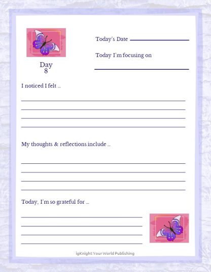 21 Days of Gratitude Journal (Blue Butterfly Edition) - Image 5