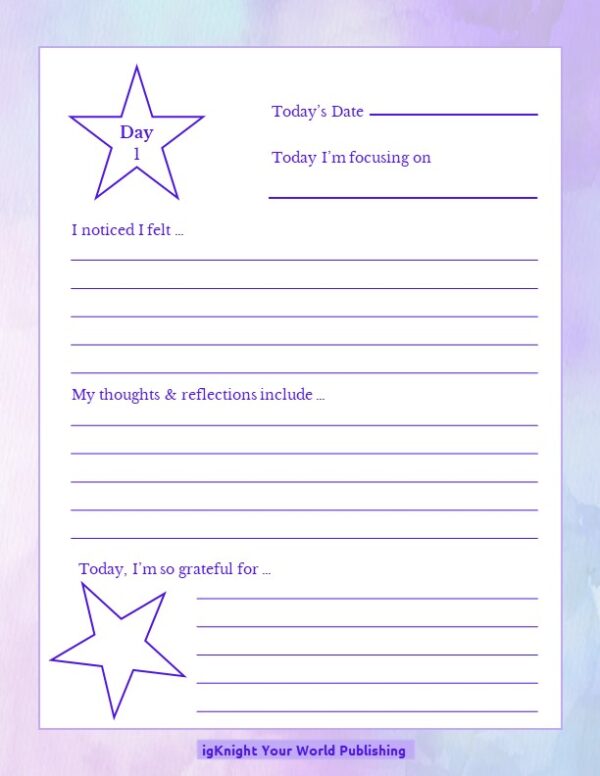 21 Days of Gratitude Journal (Purple Watercolor Edition) - Image 5