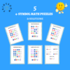 10 Printable Math Worksheets, Symbol Math Puzzles, Counting Worksheets, Calculation Workbook for Kids, Kids Activity Sheets - Image 2