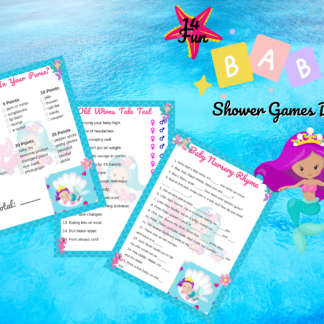 14 Pretty Mermaid Baby Shower Game Bundle with Bonuses - Image 6