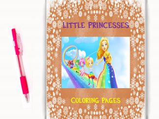Little Princesses Coloring Pages. Printable/DIGITAL DOWNLOAD!