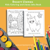 Llama Coloring, Coloring Page Bundle, Llama Coloring Pages for Kids, 30 Pages, Kids Joke Book, US Letter, Desert Llamas,Alpaca in the Desert - Image 5
