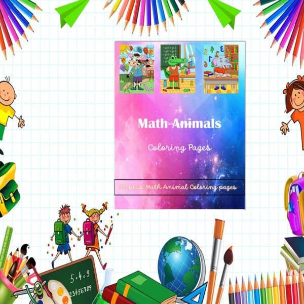 MATH ANIMALS Coloring Pages! PRINTABLE. Digital Download
