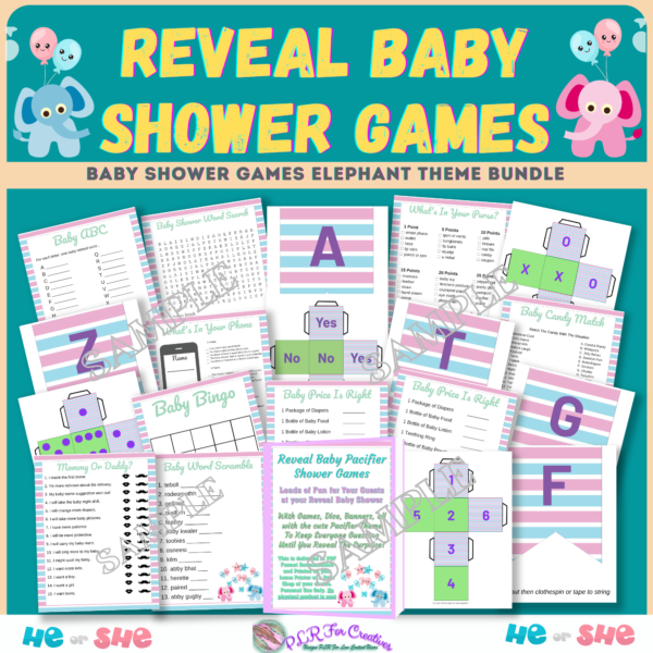 14 Reveal Baby Shower Games-Printables