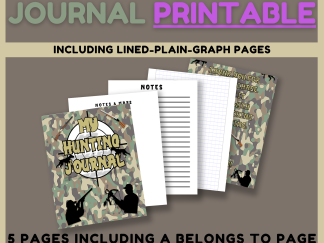 My Hunting Journal PRINTABLE