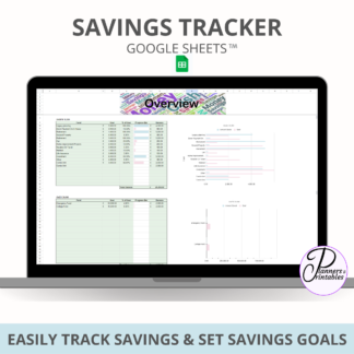 Savings Tracker Spreadsheet Google Sheets record and monitor progress towards your savings goals