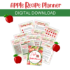 Apple Recipe and Planner for the Apple Season