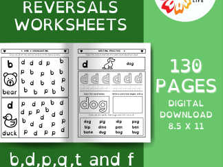 Dyslexia Reversals Worksheets