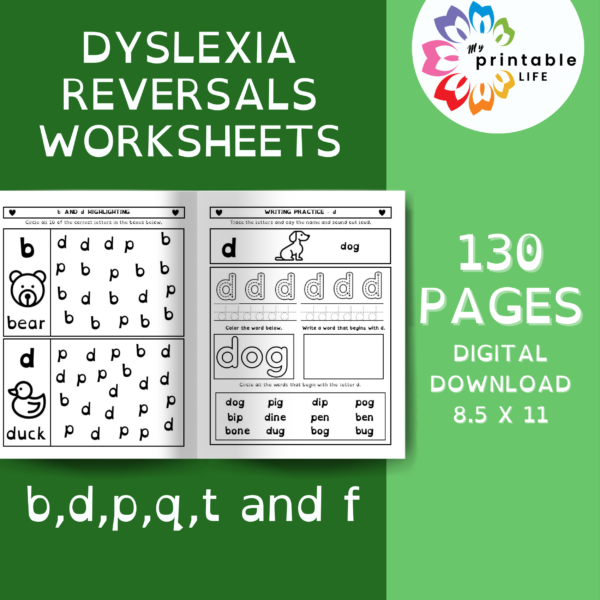 Dyslexia Reversals Worksheets