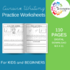 example pages from the cursive writing worksheets file