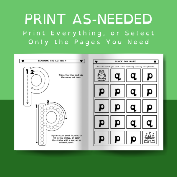 Dyslexia Letter Reversals Worksheets for b, d, p, q, t and f - Image 2