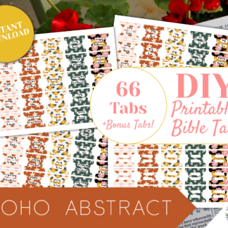 boho printable bible tabs