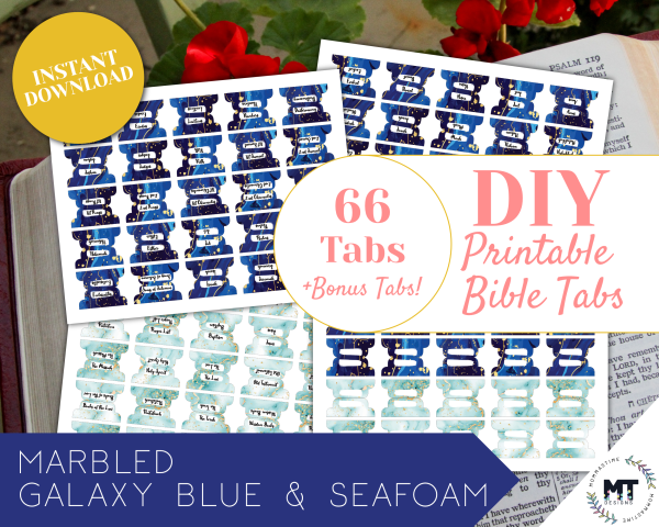 blue marble printable bible tabs