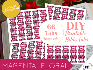 magenta printable bible tabs